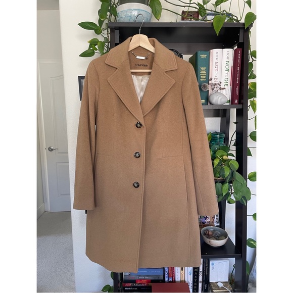 Calvin Klein Camel Coat - Picture 2 of 5